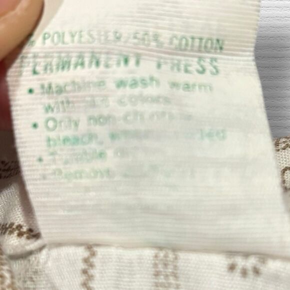 Vintage Girl Scouts Uniform Shirt Youth 12 Short Sleeve USA Made Brown Print 70s - Picture 3 of 6